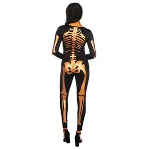 Tipsy Elves gold skeleton bodysuit costume (no hood)